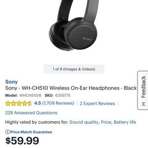sony wireless headphones